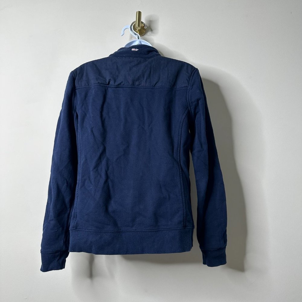 Vineyard Vines Shep Quarter Zip Knit Shirt Navy Blue Medium - Picture 5 of 6